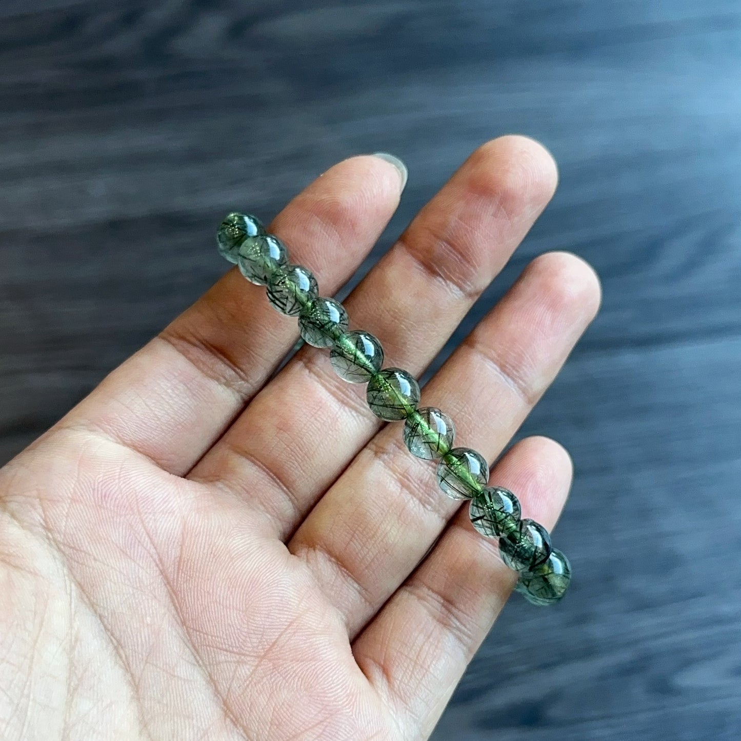 Natural Rutilated Quartz Bracelet size 7.5 mm