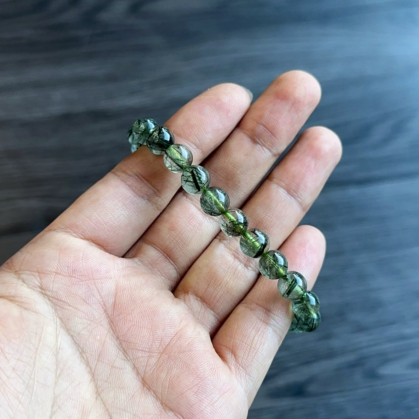 Natural Rutilated Quartz Bracelet size 7.5 mm