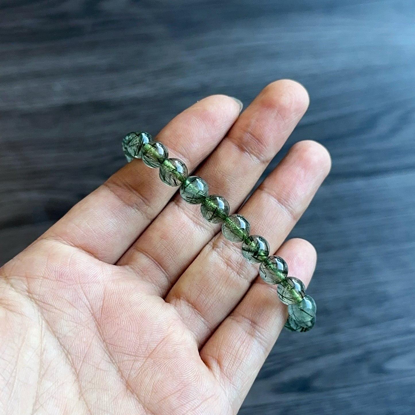 Natural Rutilated Quartz Bracelet size 7.5 mm