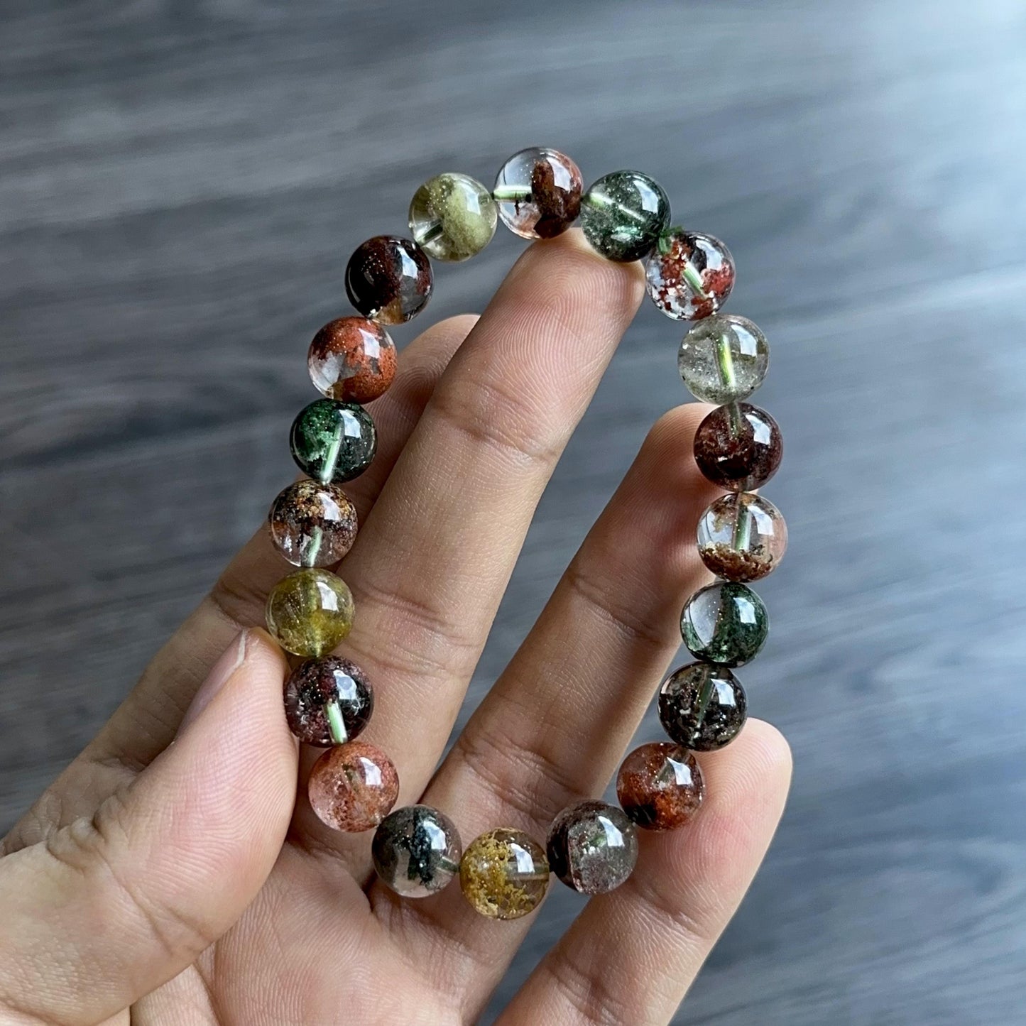 Natural Landscape Quartz Bracelet Size 9 mm