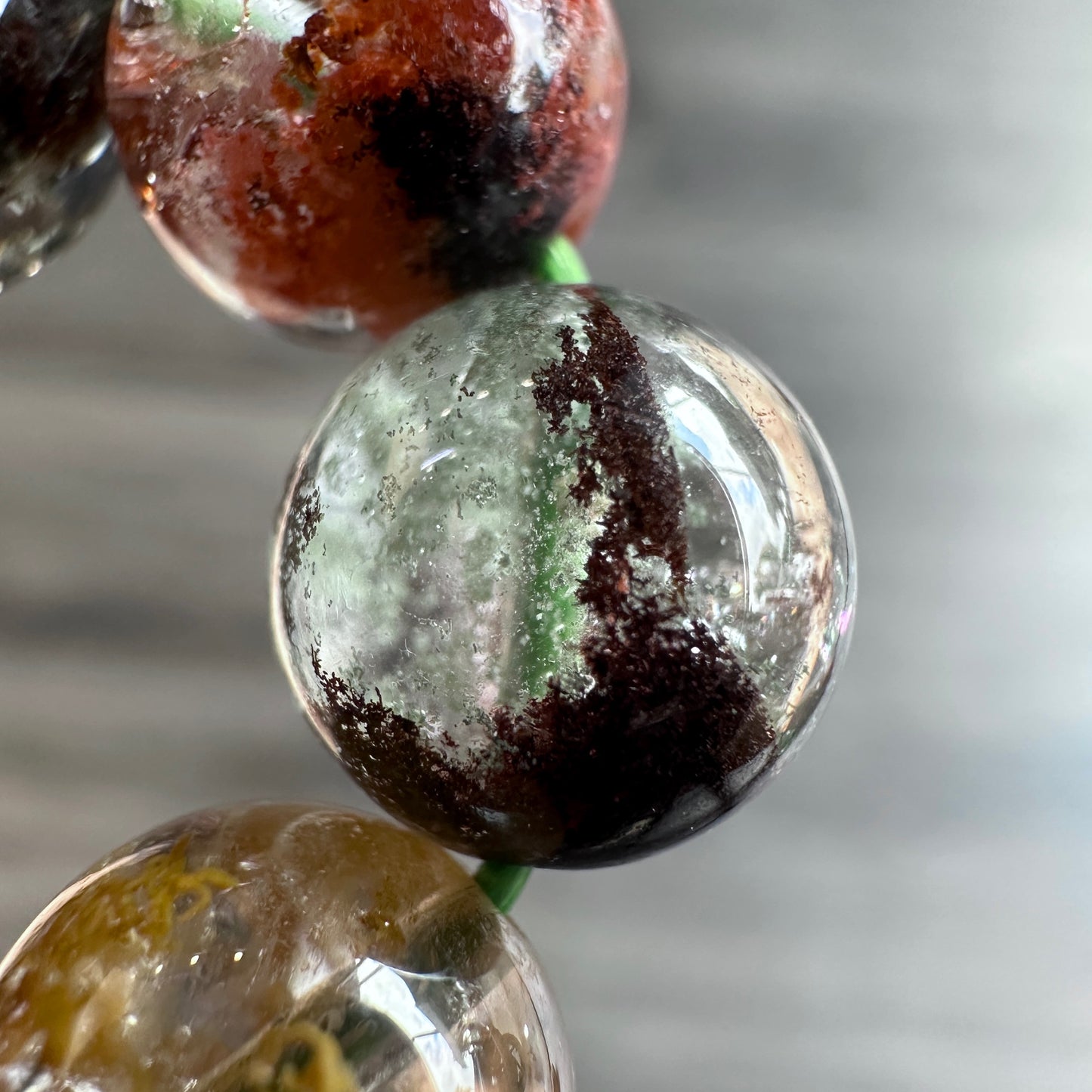 Natural Landscape Quartz Bracelet Size 9 mm