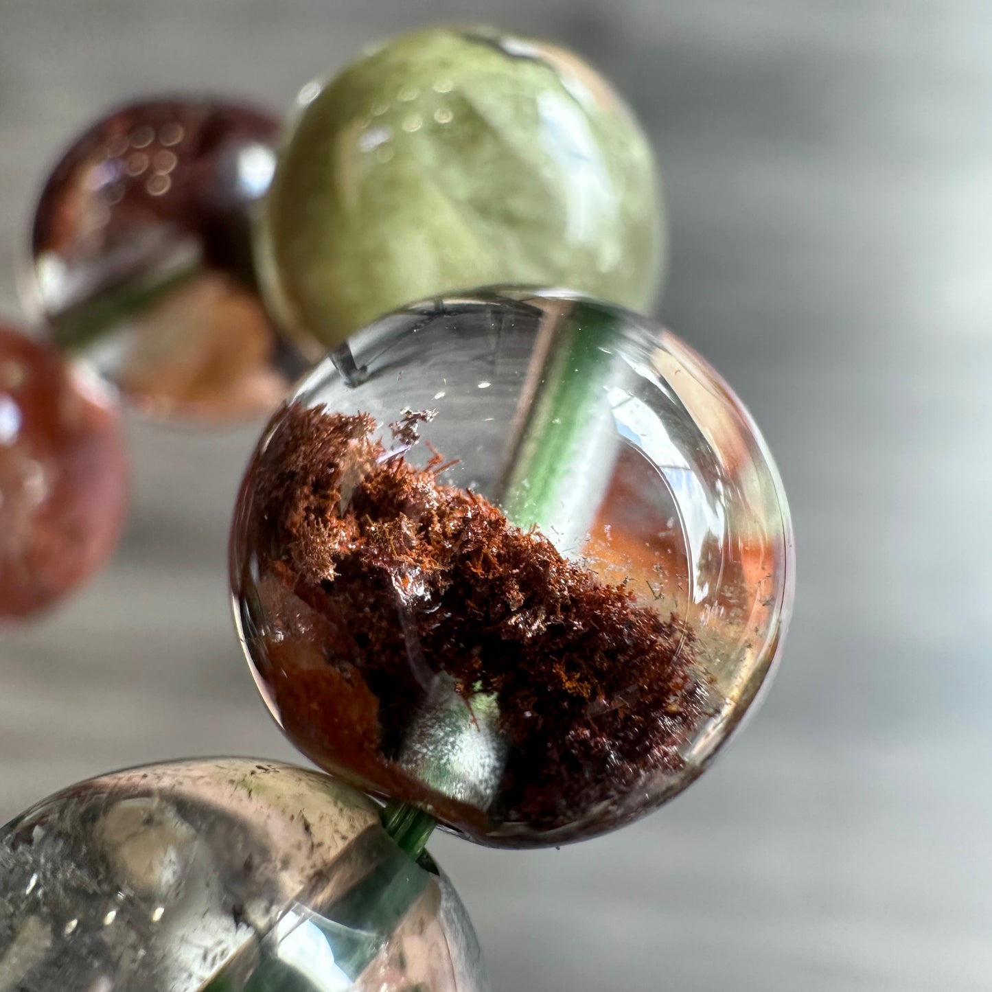 Natural Landscape Quartz Bracelet Size 9 mm
