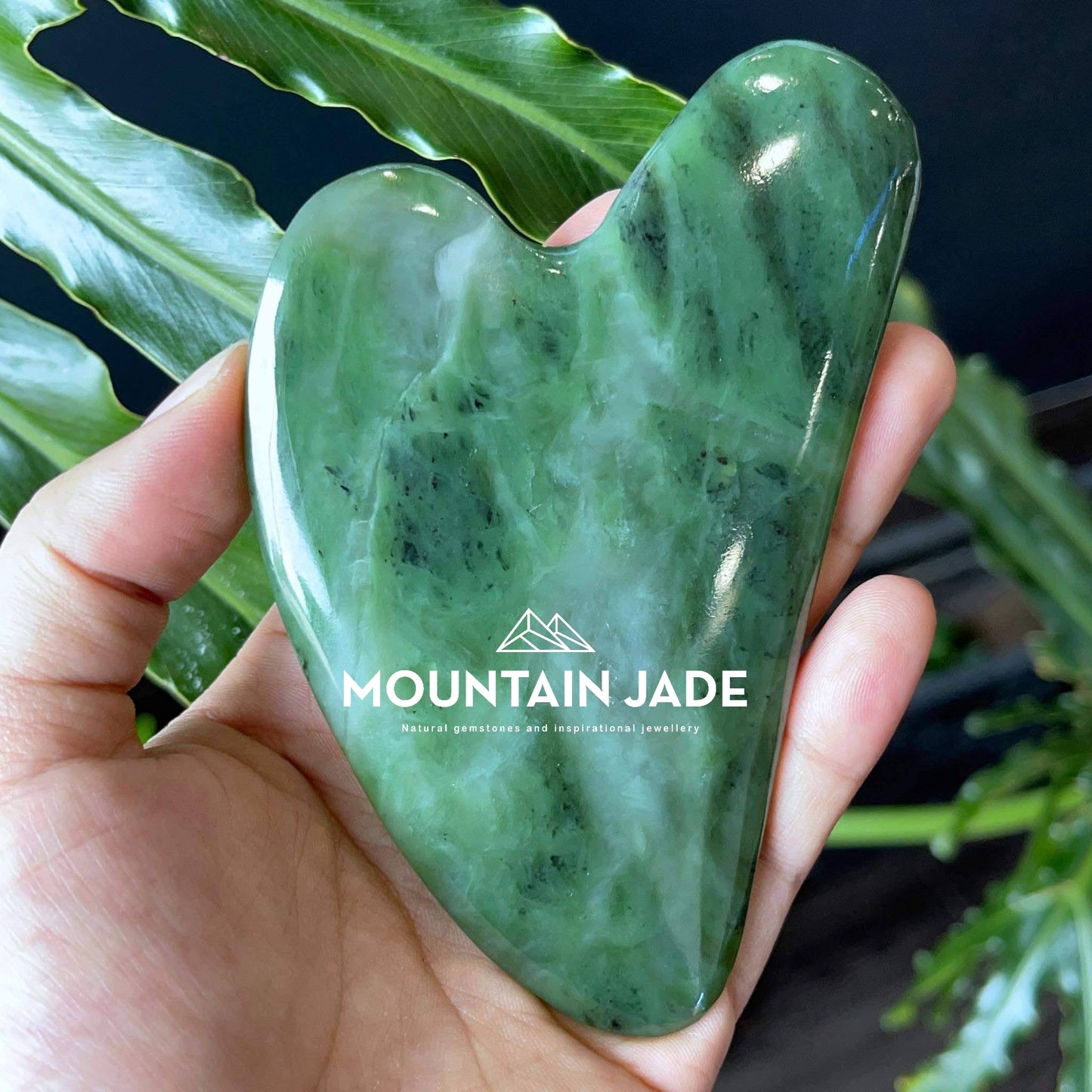 Nephrite Jade Guasha Facial Massage - Genuine Stone