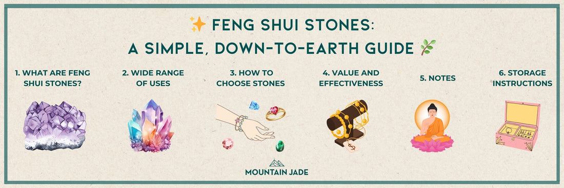 ✨ Feng Shui Stones — A Simple, Down-to-Earth Guide 🌿
