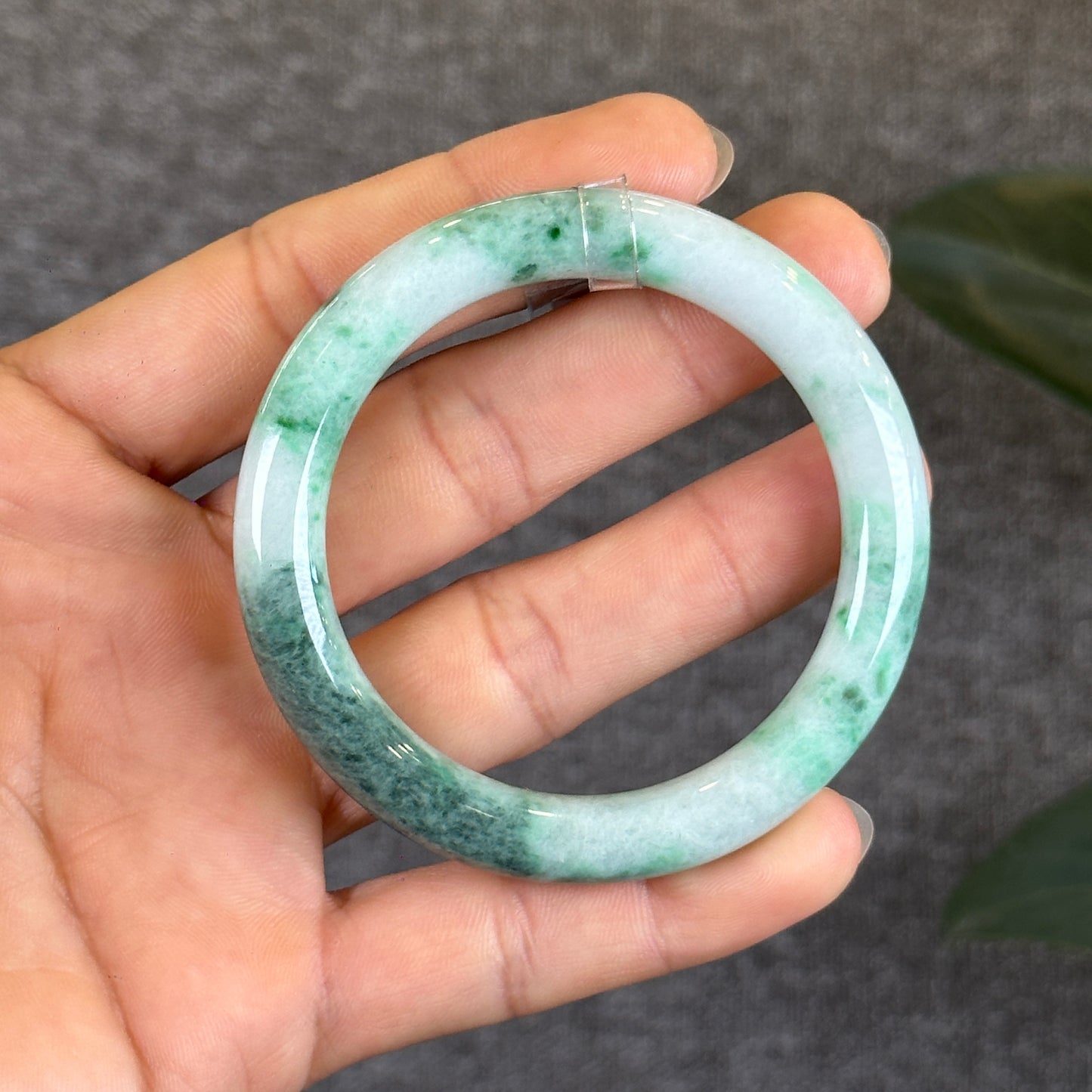 Son Thuy Vert Clair Jadéite Jade Bracelet Baguettes Style Taille 51 mm