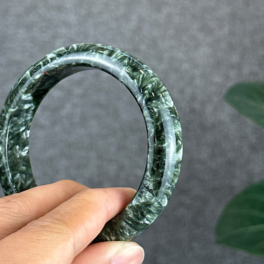 Seraphinite Banlge Leaf Style Size 53 mm