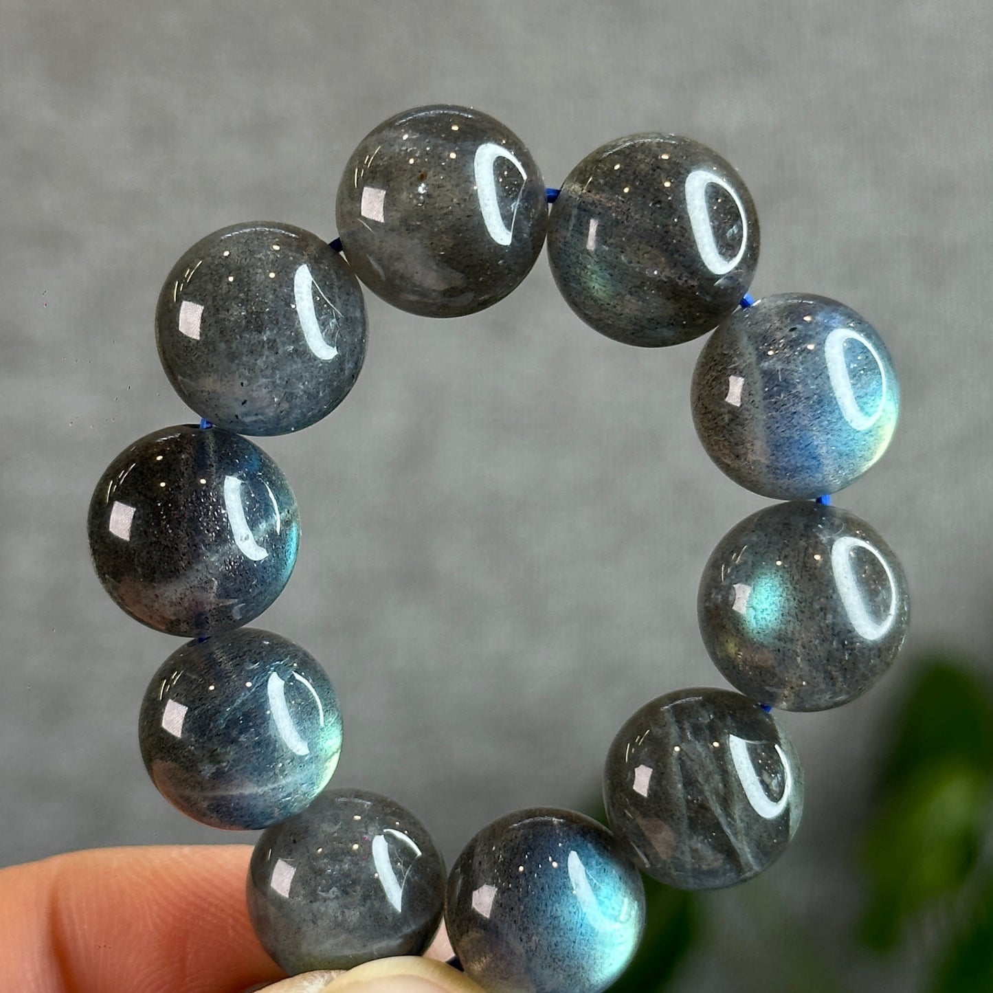 Dark Galaxy Labradorite Bracelet Size 12 mm