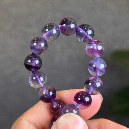 Fluorite with Pyrite Bracelet Size 9 mm