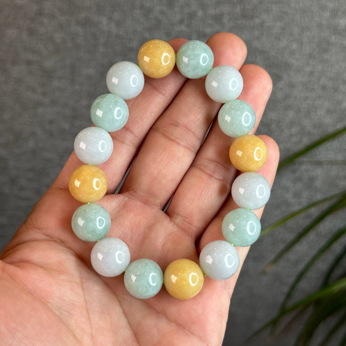 Natural Colourful Jadeite Jade Bracelet Size 13.3 mm