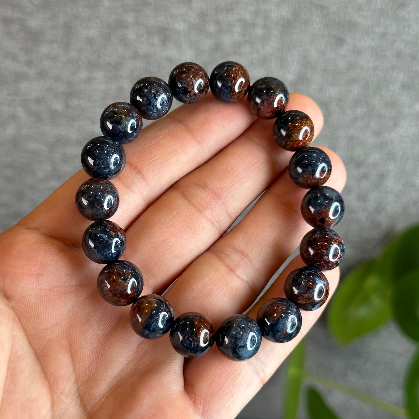 Burgundy Blue Pietersite Bracelet size 11.3 mm