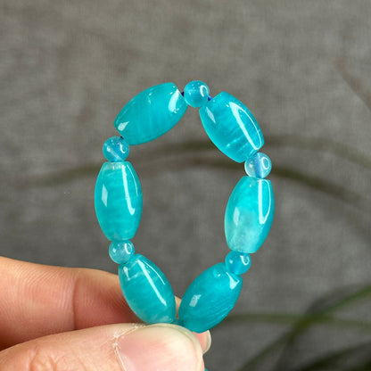 Icy Amazonite Lu Thong Mix Bracelet Size 8 mm