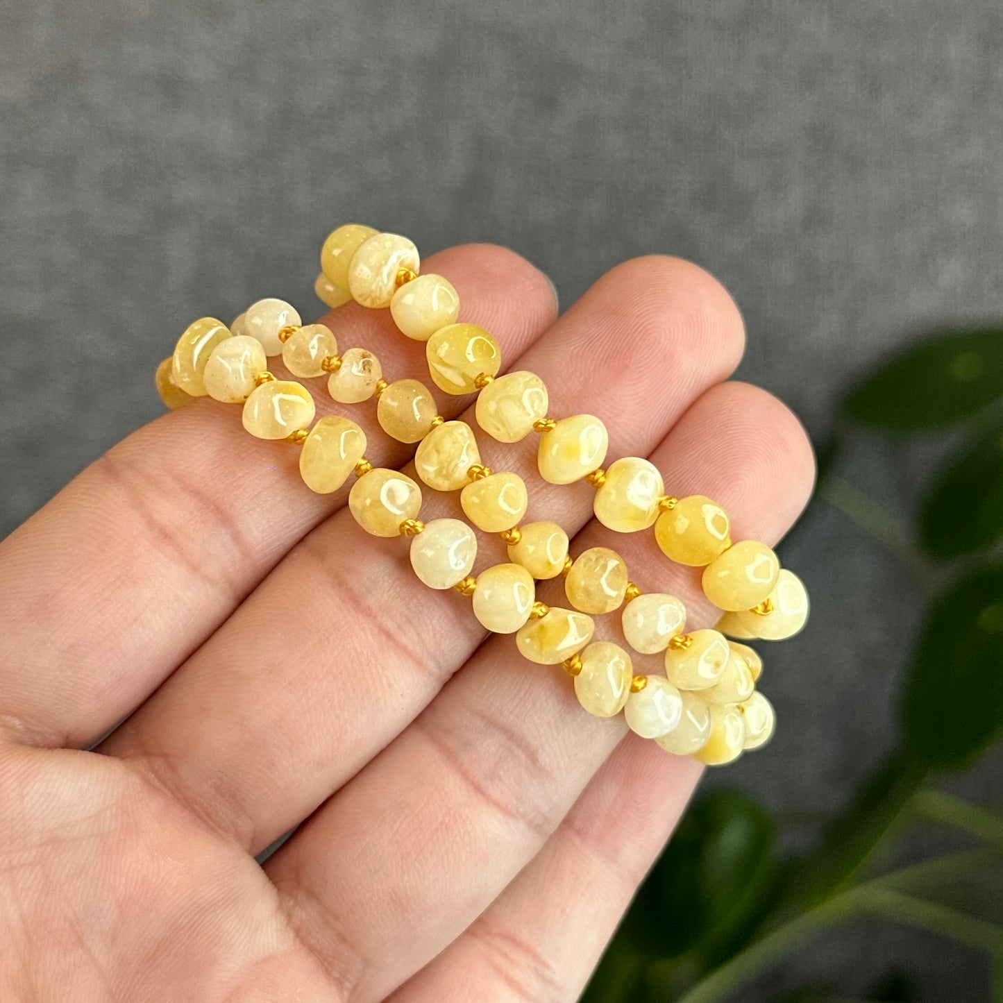 Amber Necklace and Bracelet Set for Kids