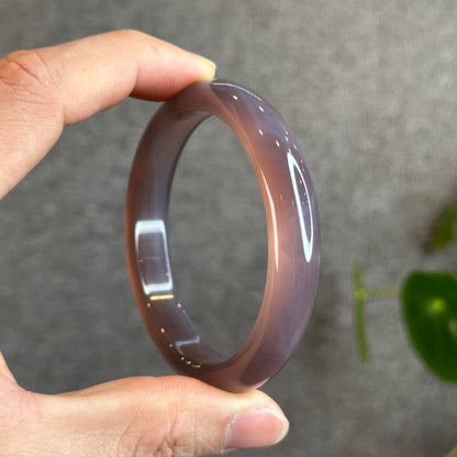 Purple Chalcedony Bangle Size 56.6 mm