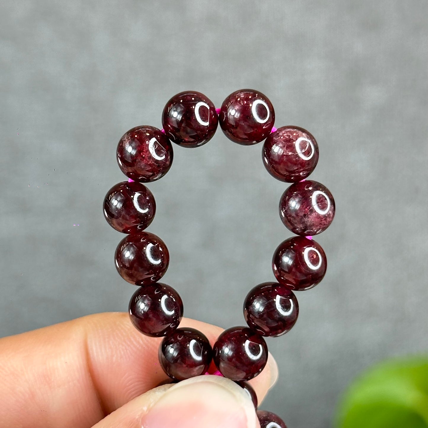 Natural Garnet Bracelet Size 7.3 mm