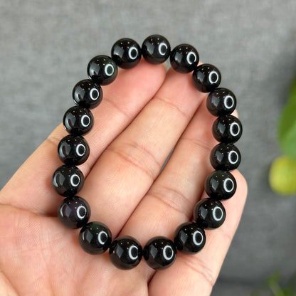 Natural Rainbow Obsidian High Quality Bracelet Size 10 mm