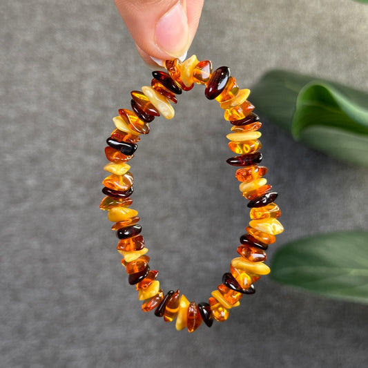 Taille du bracelet en ambre multicolore