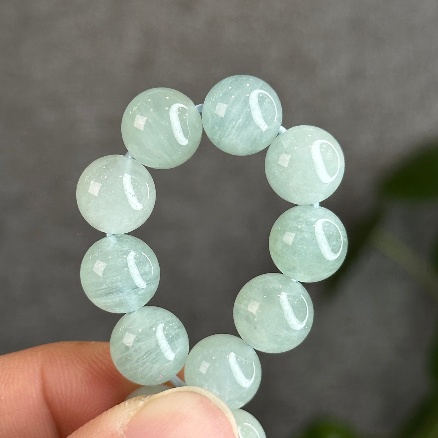 Seafoam Green Aquamarine Bracelet Size 10 mm