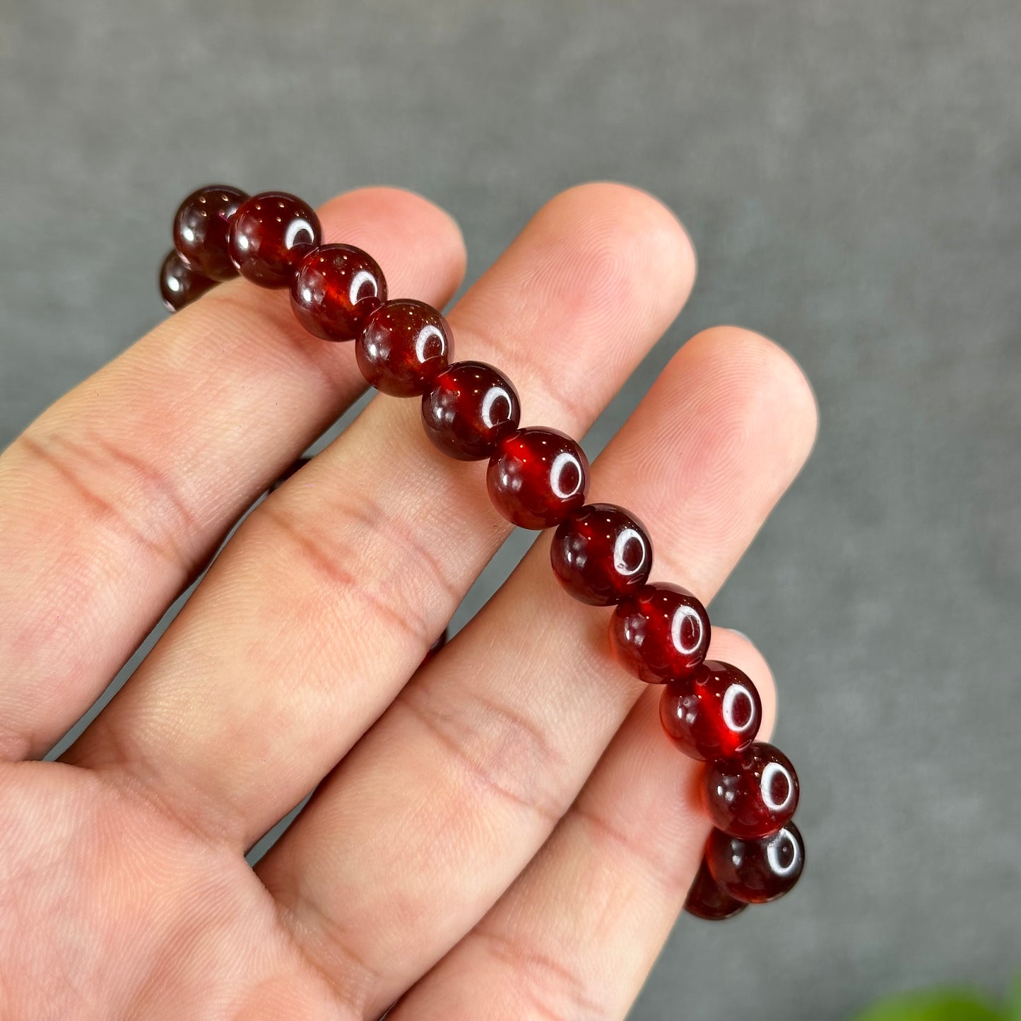Natural Garnet VIP Bracelet size 8.5 mm