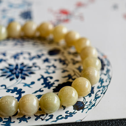 Natural Orange Jadeite Jade Bracelet Size 8 mm
