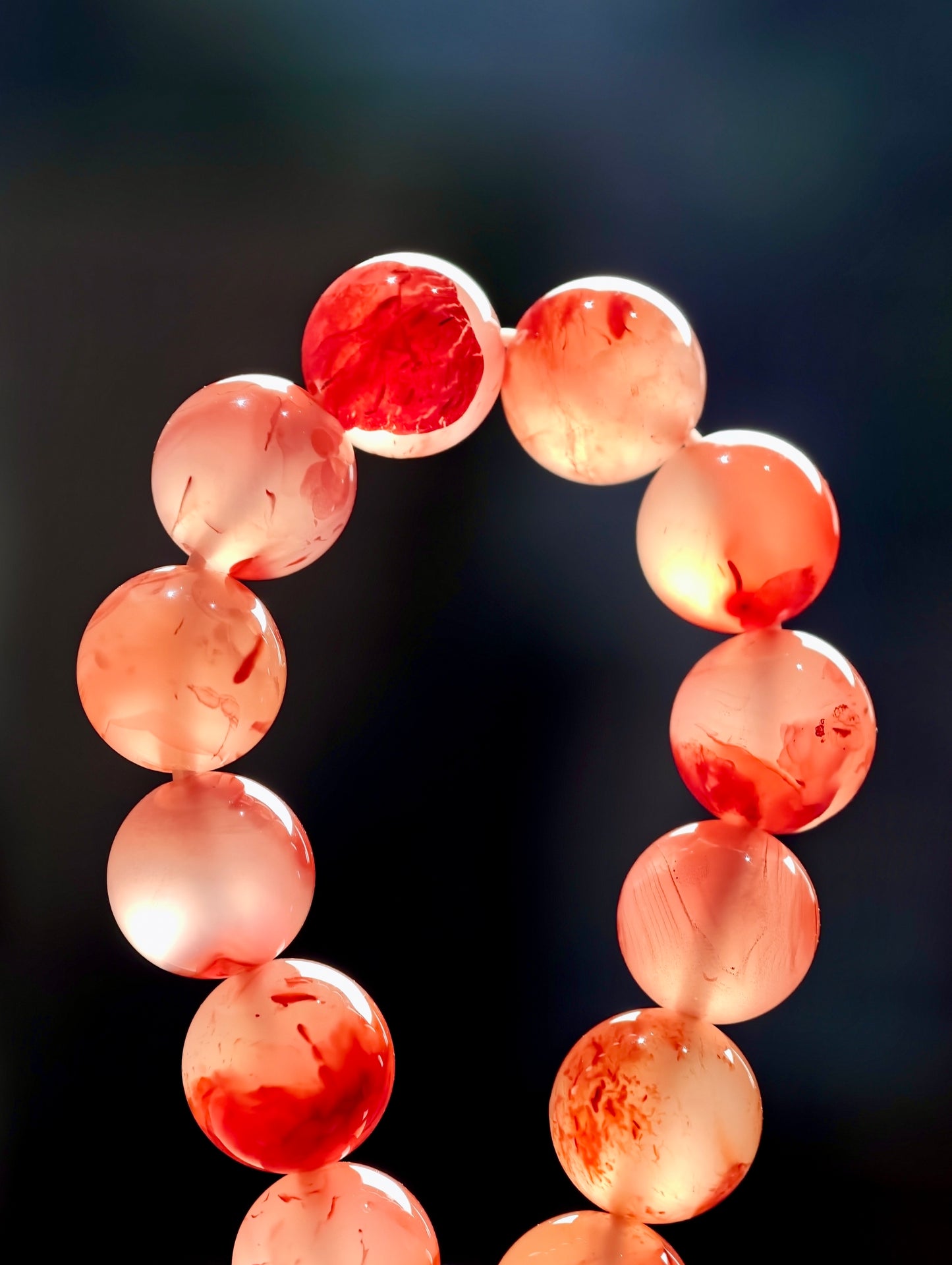 Natural Nan Hong Agate Bracelet Size 8.5 mm