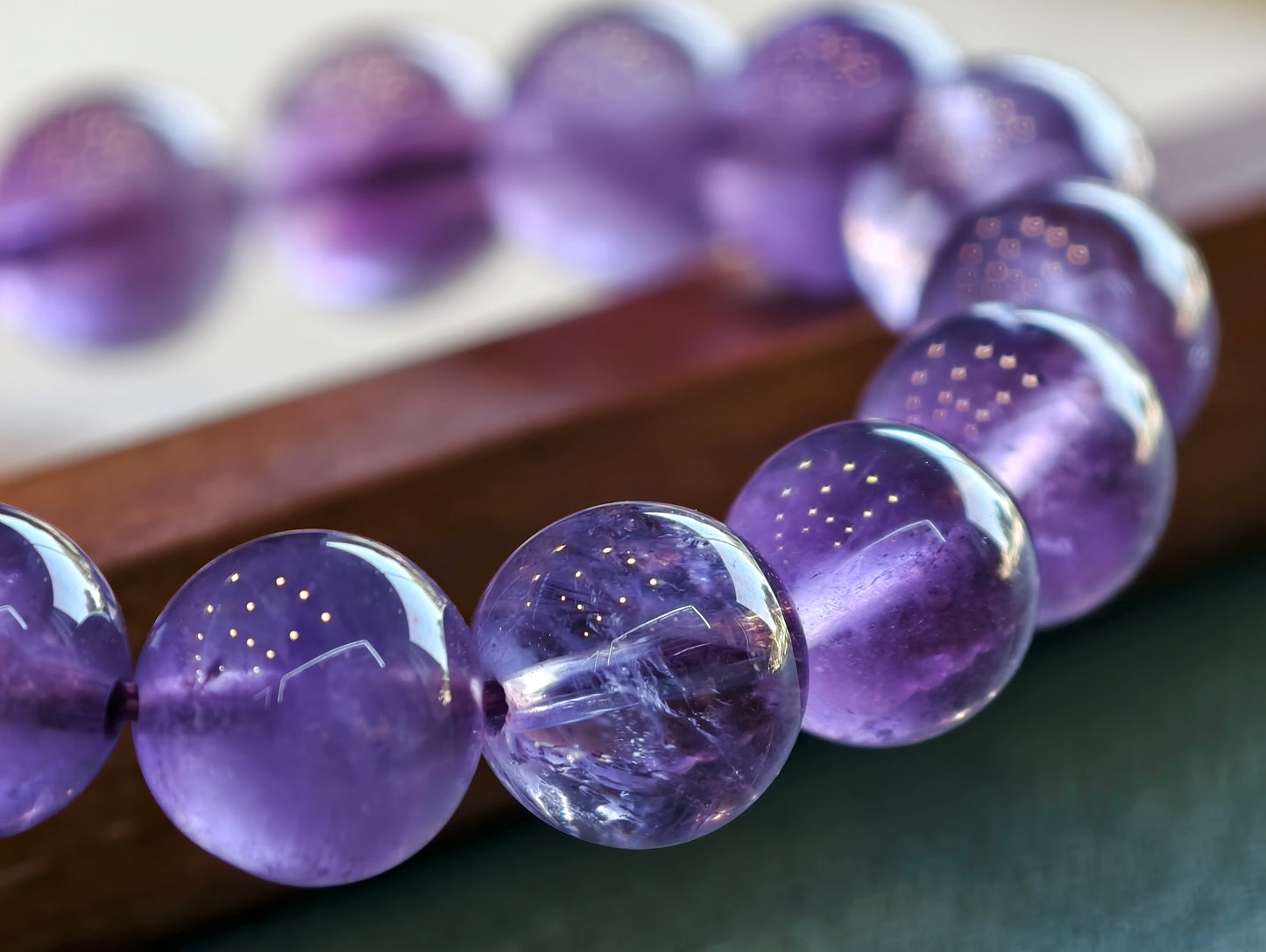 Natural Amethyst Bracelet Size 9.5 mm