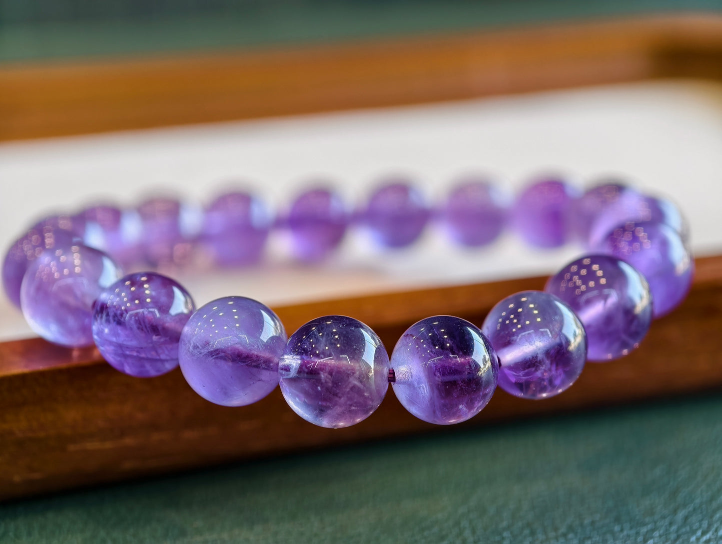 Natural Amethyst Bracelet Size 9.5 mm