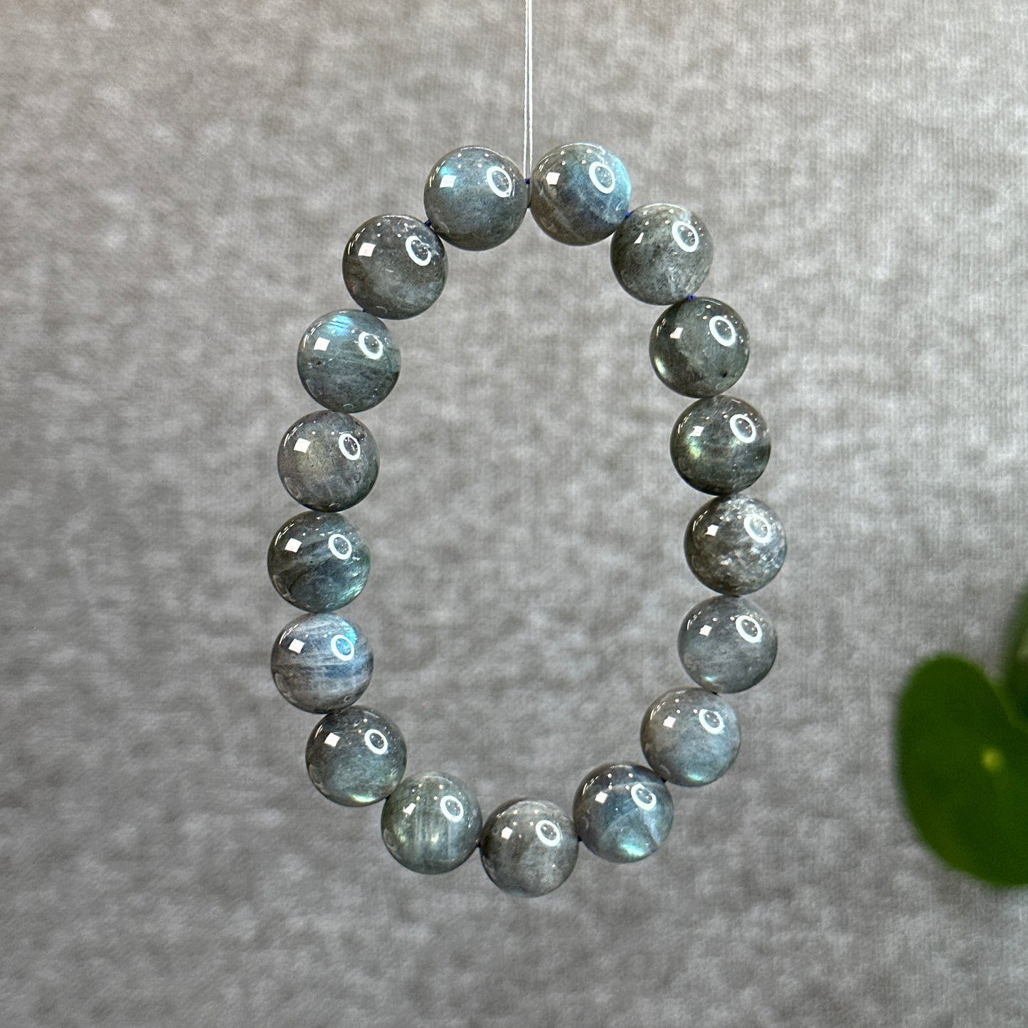 Natural Galaxy Dark Labradorite Bracelet Size 12.5 mm
