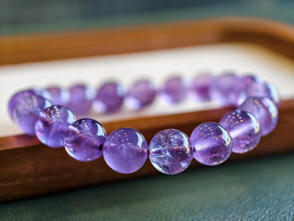 Natural Amethyst Bracelet Size 9.5 mm