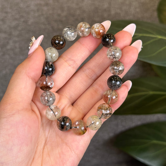 Garden Rutilated Quartz Bracelet Size 11 mm