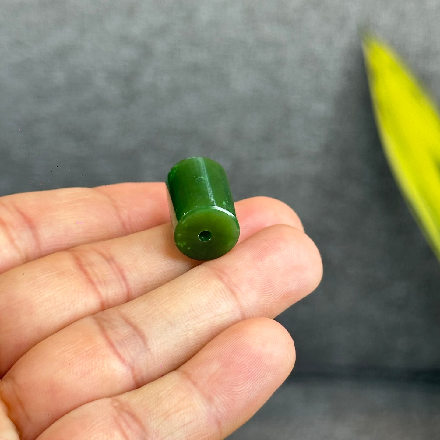 Natural Nephrite Jade Lu Thong Charm