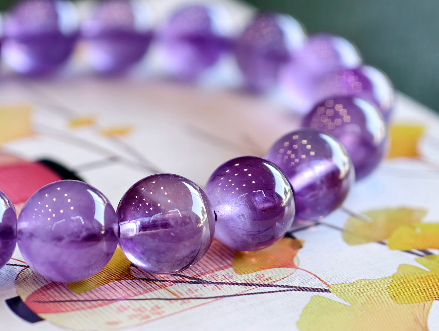 Natural Amethyst Bracelet Size 9.5 mm