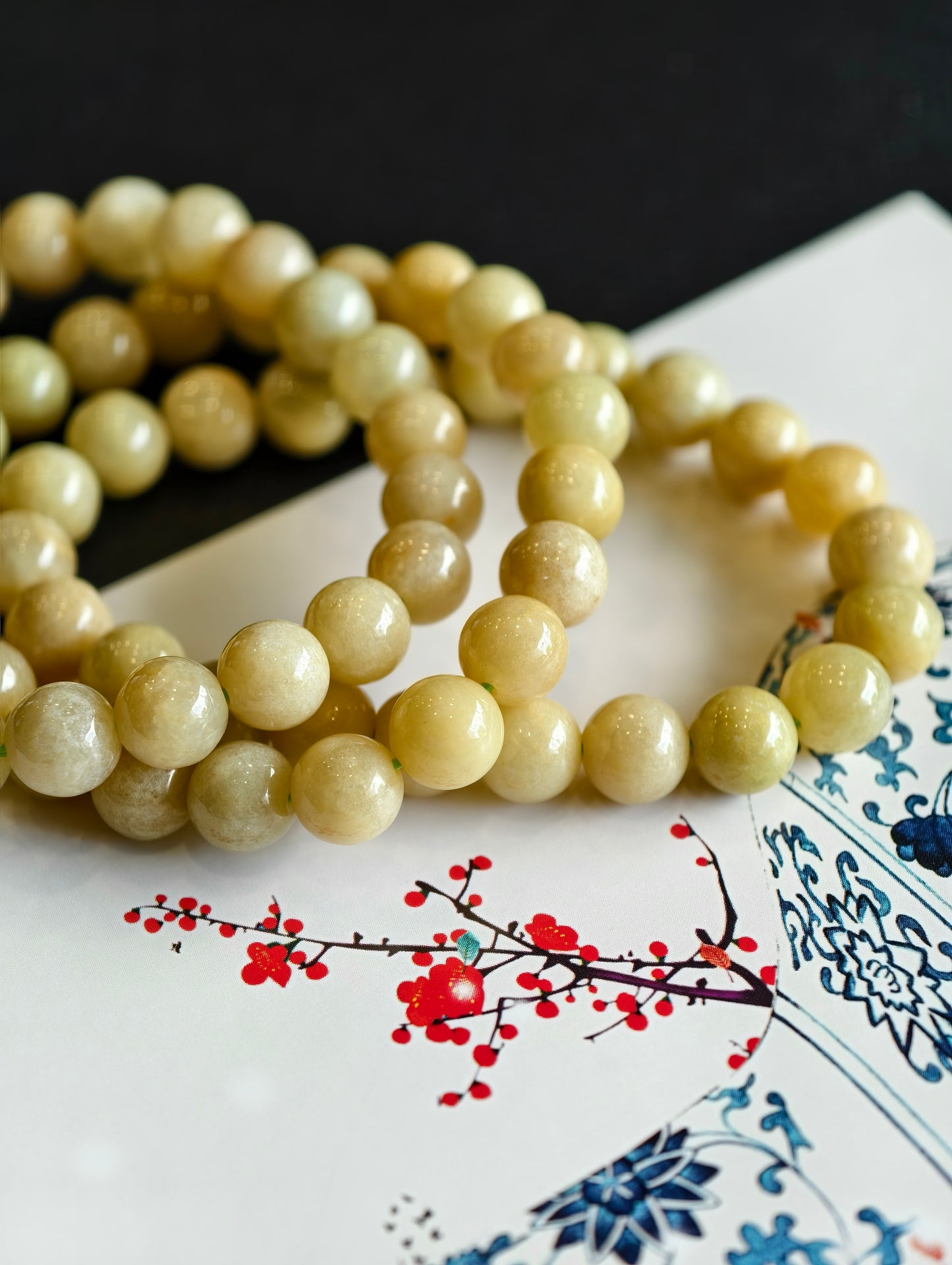 Natural Orange Jadeite Jade Bracelet Size 8 mm