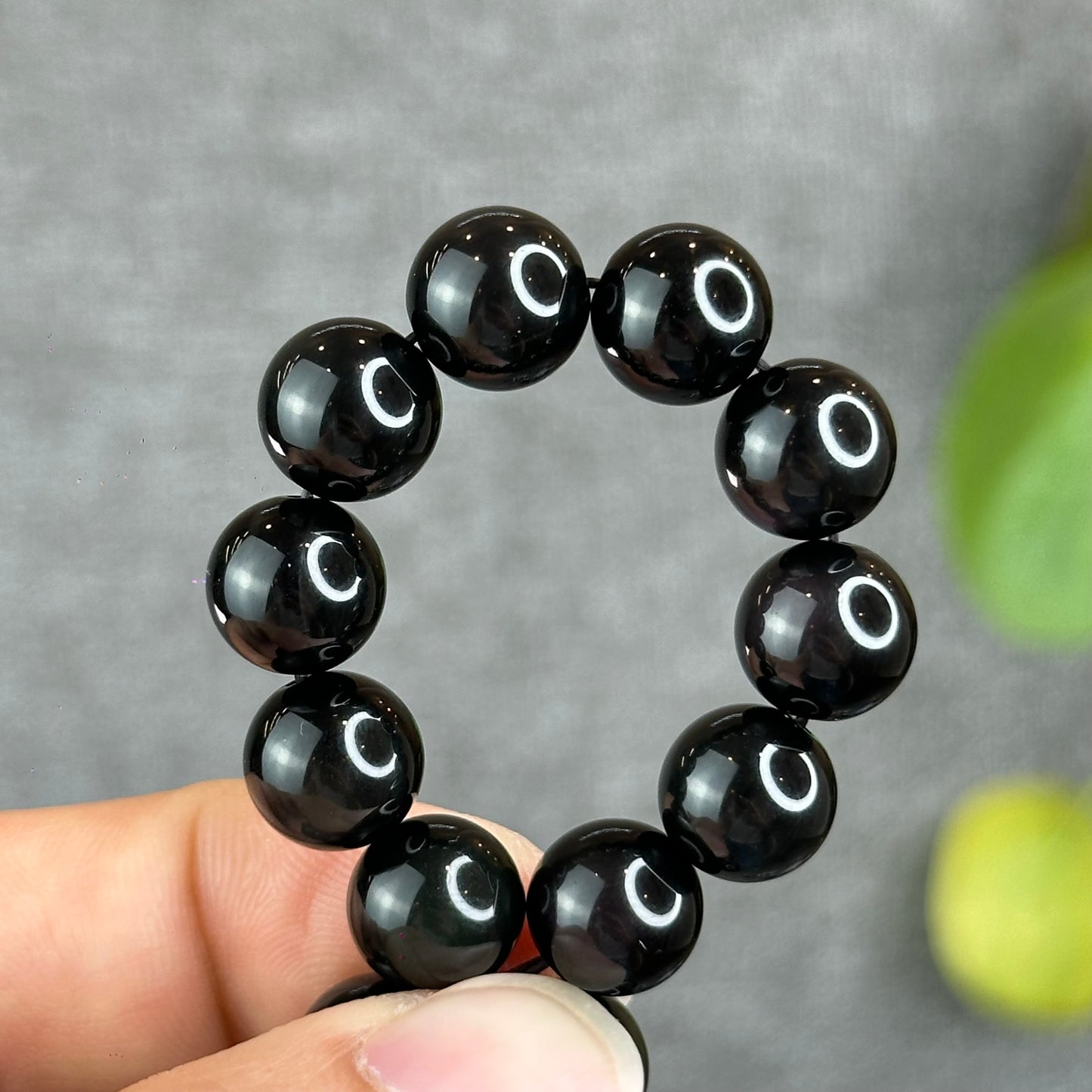 Natural Rainbow Obsidian High Quality Bracelet Size 10 mm