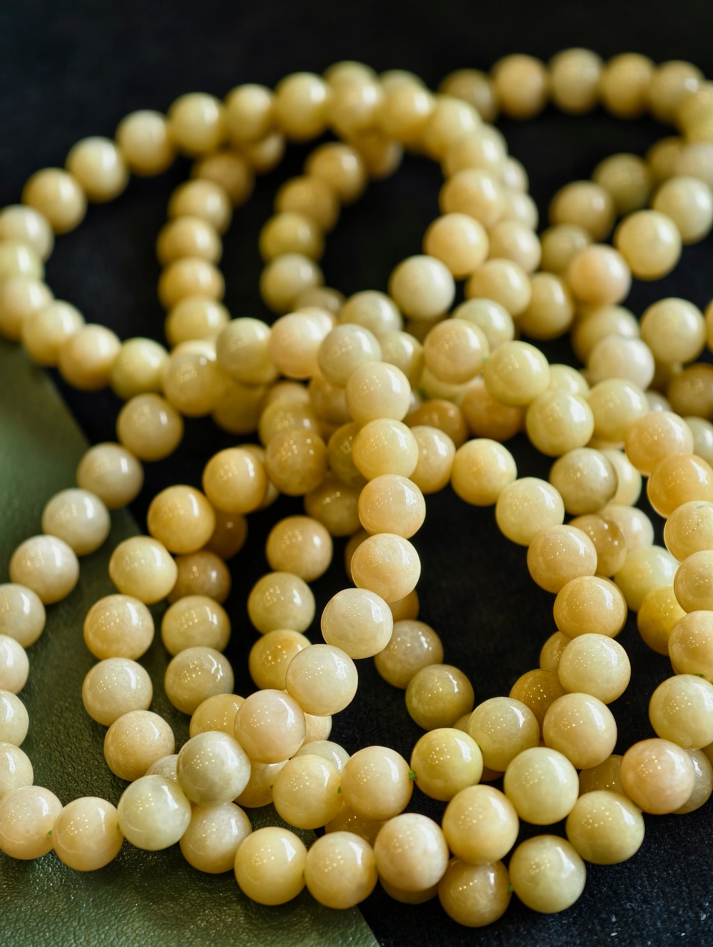 Natural Orange Jadeite Jade Bracelet Size 8 mm