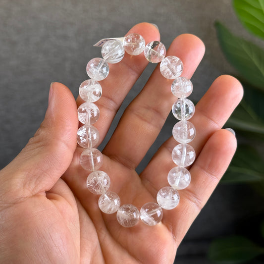 Sericite in Quartz Bracelet Size 10.7 mm