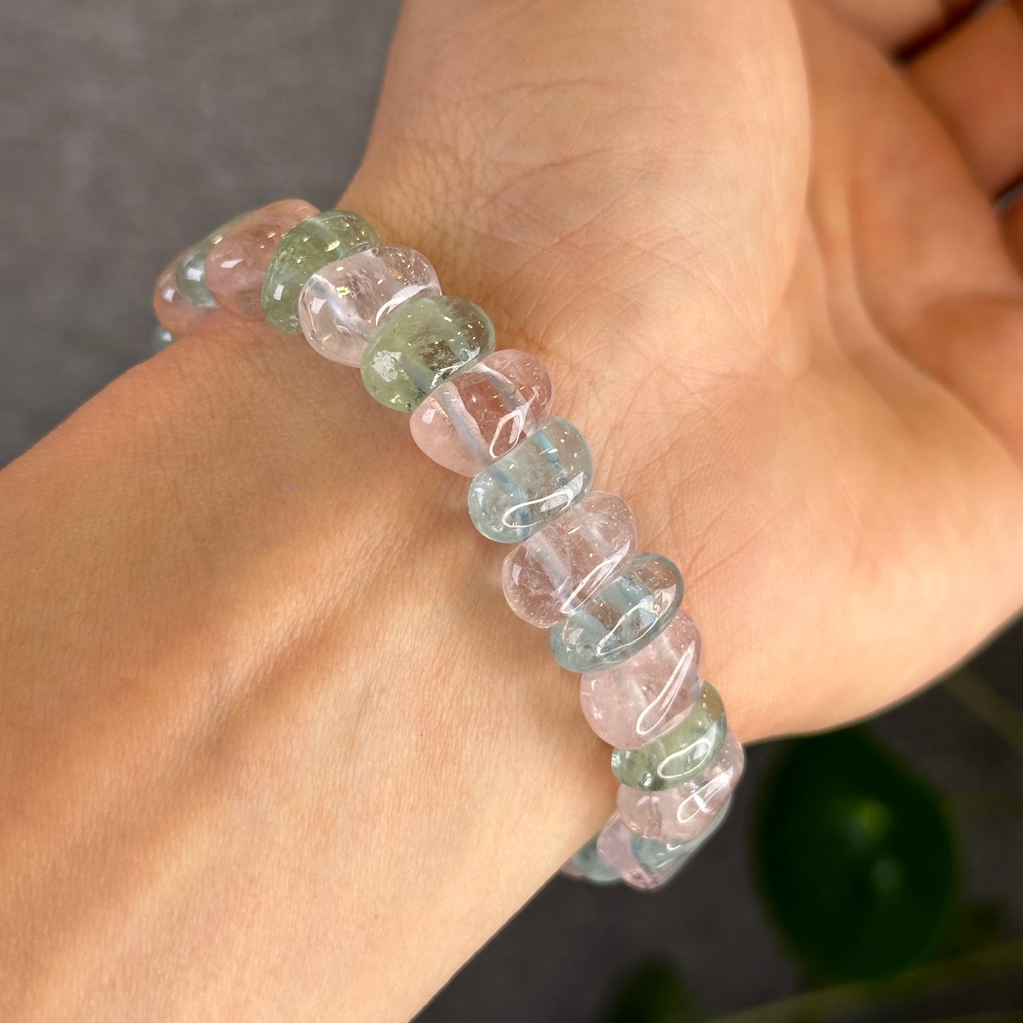 Natural Beryl Mixed Cuff Bracelet from Brazil