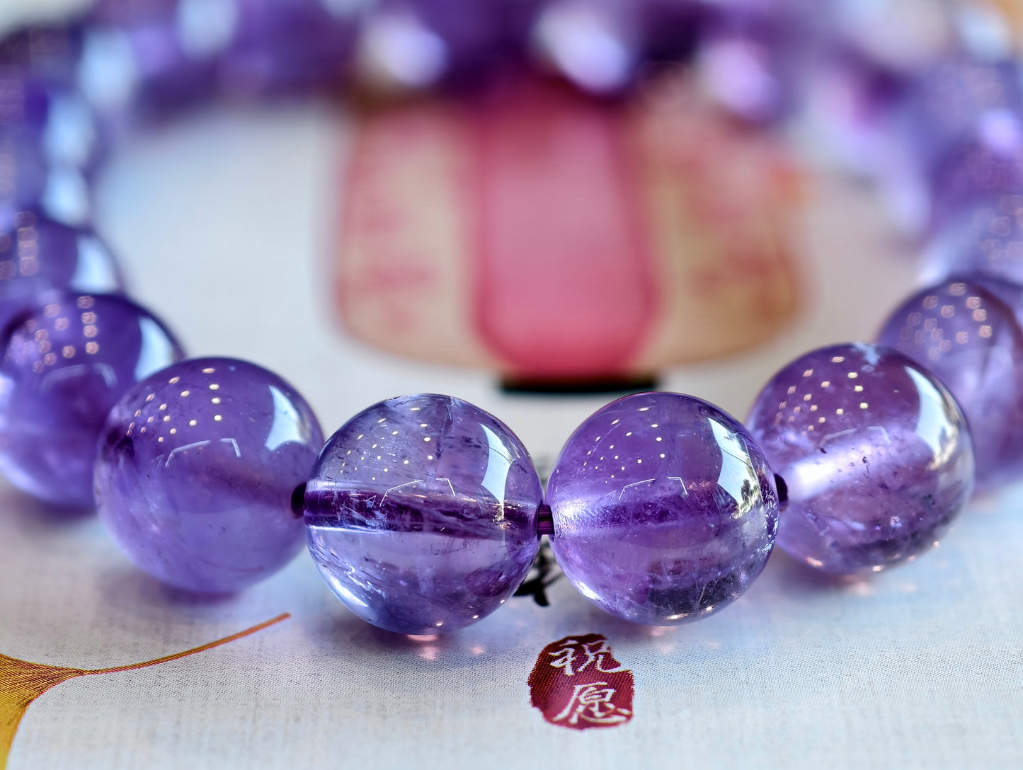 Natural Amethyst Bracelet Size 9.5 mm