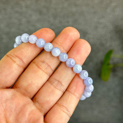 Natural Lavendar Jade Bracelet Size 7.5 mm