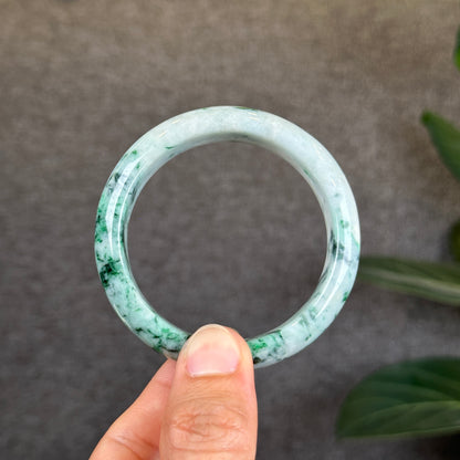 Jadeite Jade Bangle Size Leaf Style 55 mm