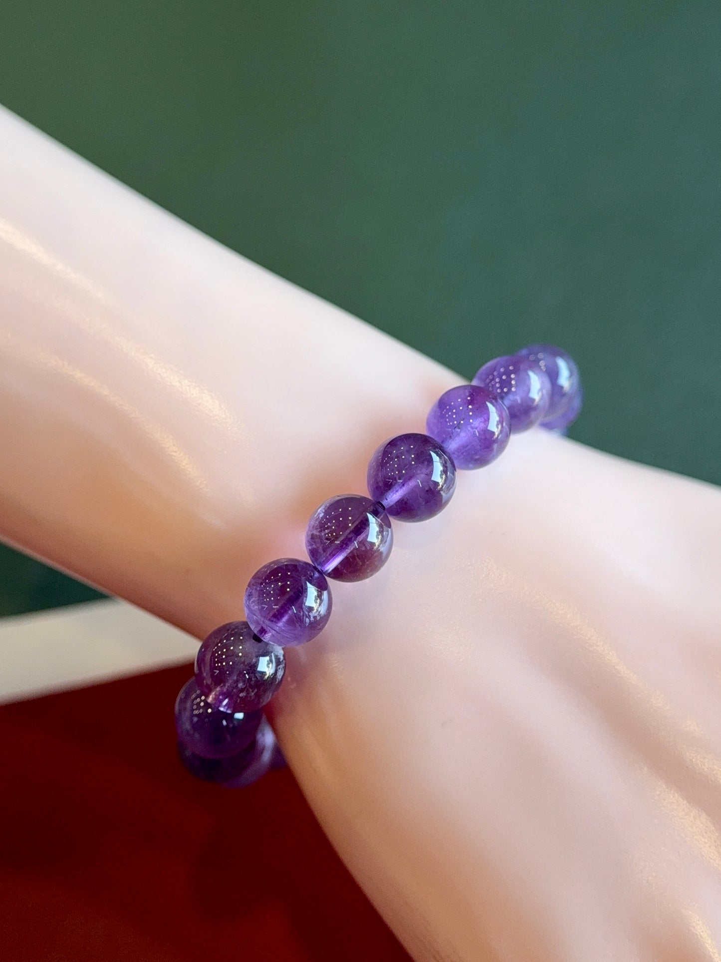 Natural Amethyst Bracelet Size 9.5 mm
