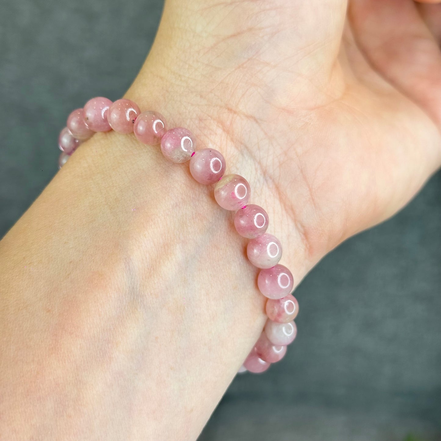 Pink Tourmaline Bracelet Size 7.2 mm