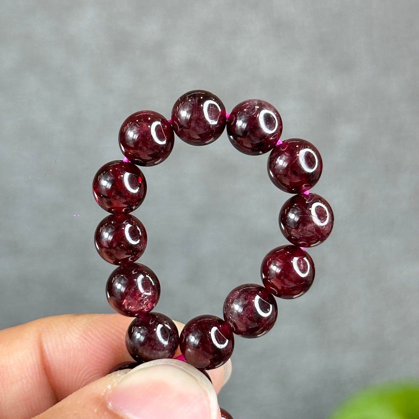 Natural Garnet Bracelet Size 7.3 mm
