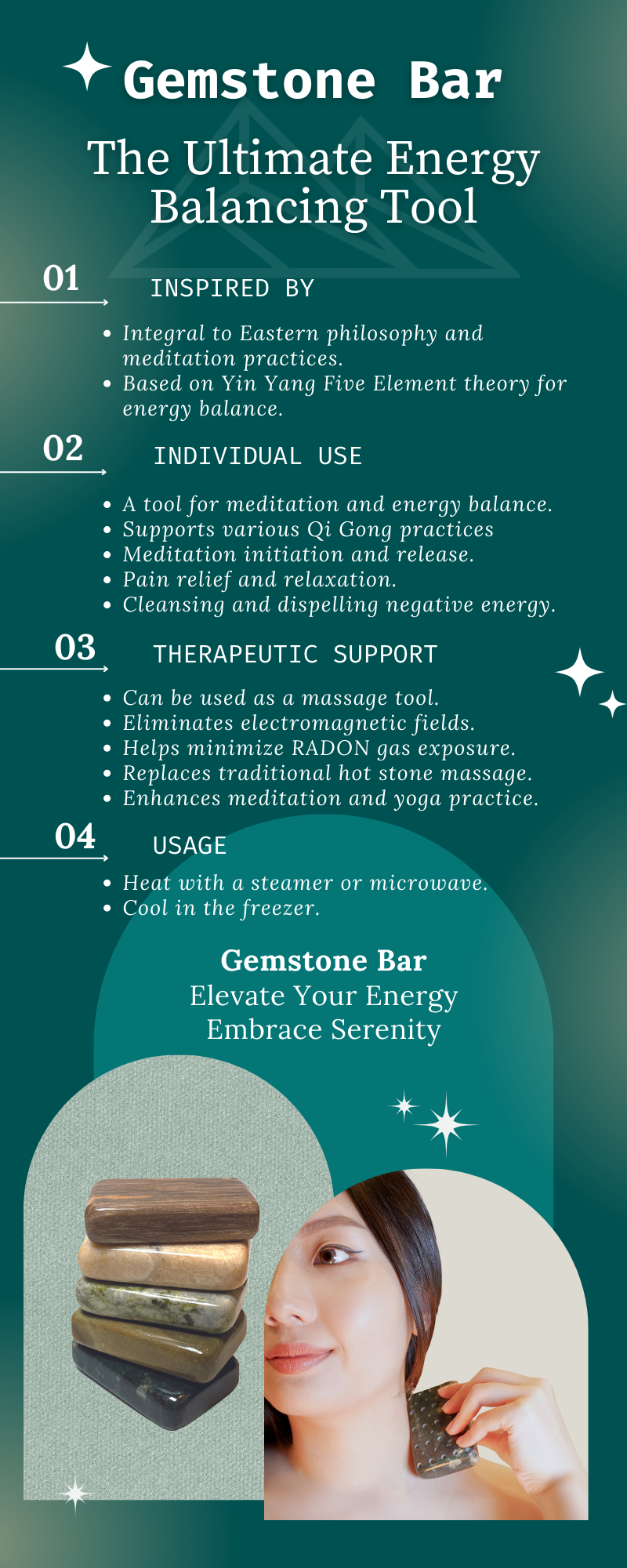 Chalcedony Gemstone Bar