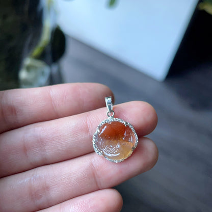 Pisces Natural Agate Pendant Small