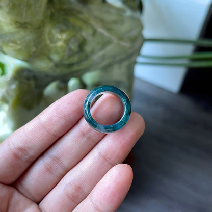 Natural Moss Agate Ring Size 1.5