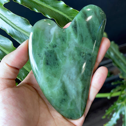 Natural Nephrite Jade Guasha Facial Massage