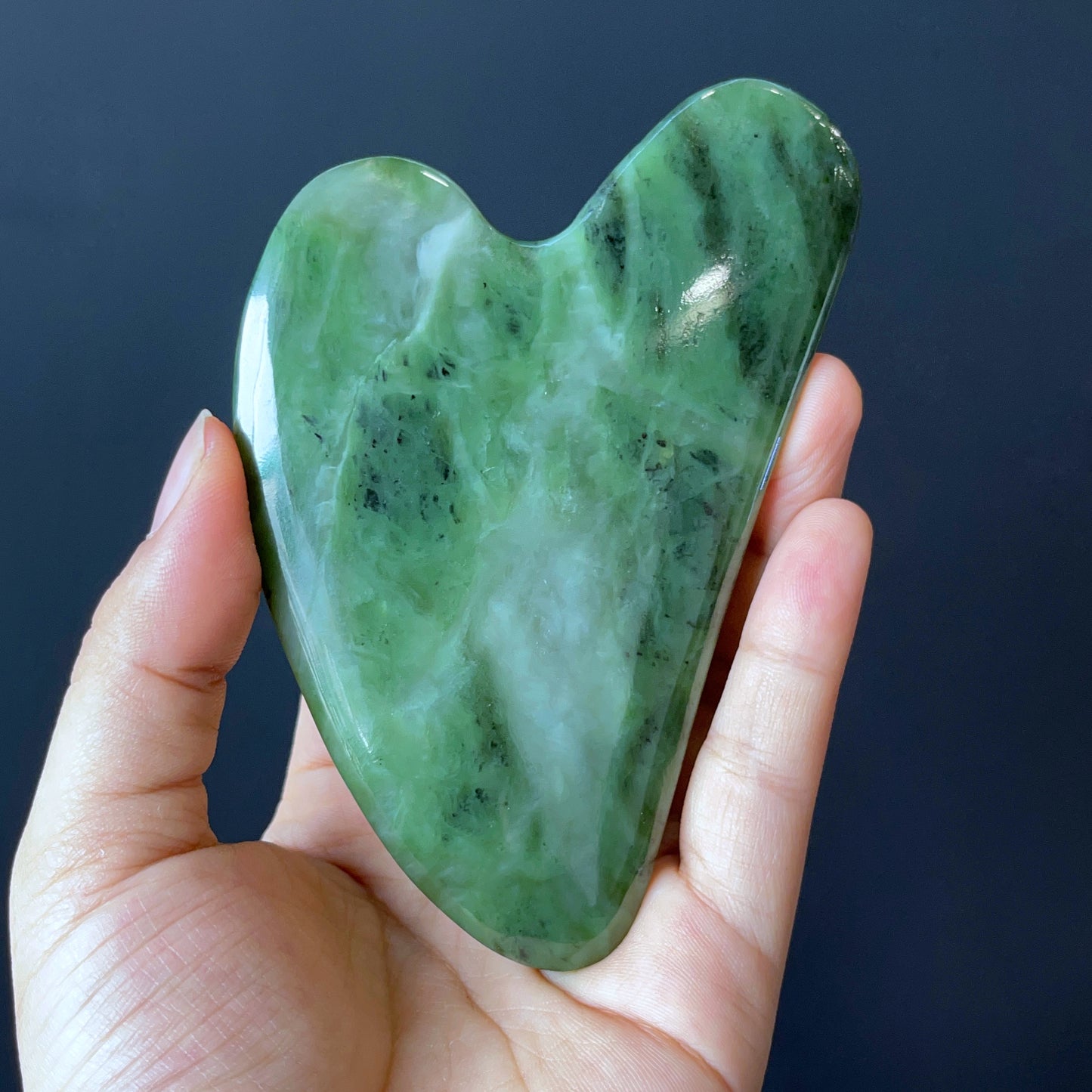Natural Nephrite Jade Guasha Facial Massage