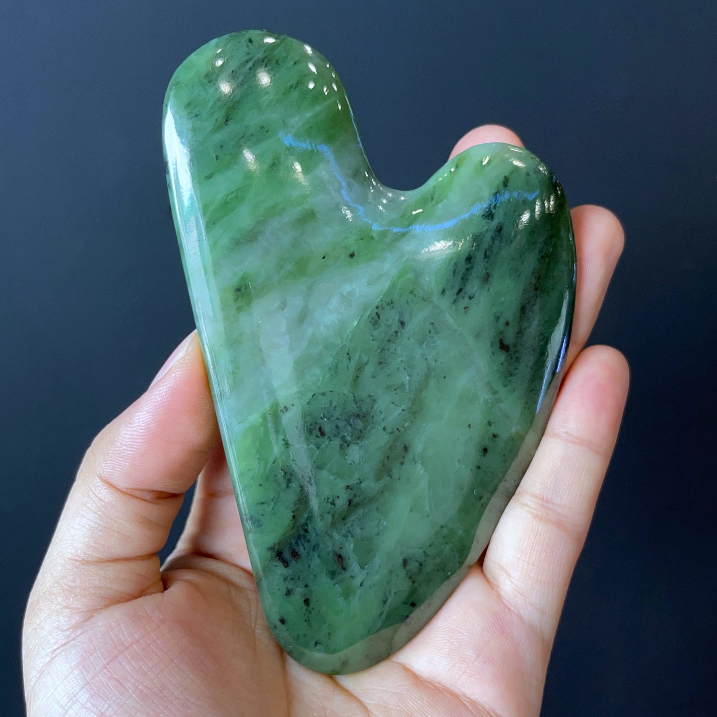 Natural Nephrite Jade Guasha Facial Massage
