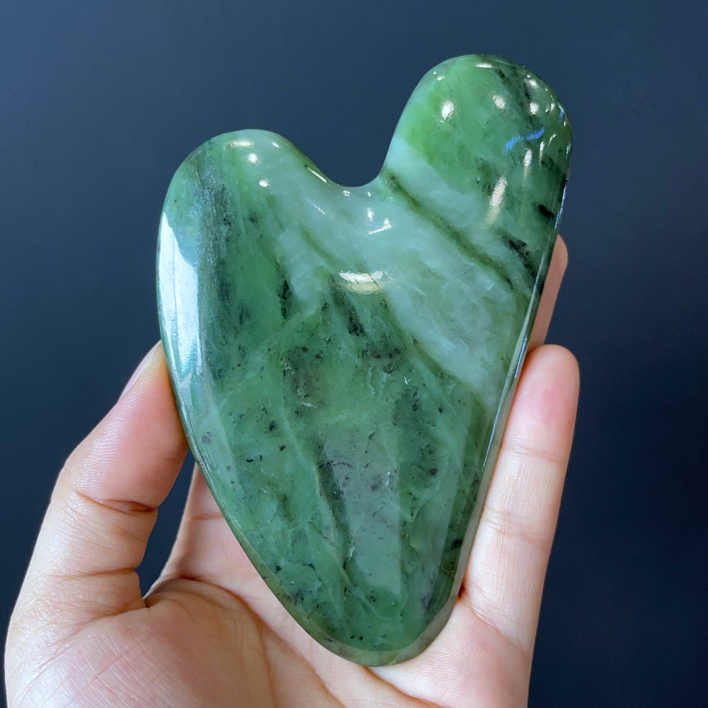 Natural Nephrite Jade Guasha Facial Massage