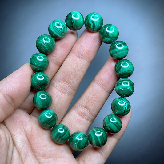 Natural Malachite Bracelet Size 12 mm